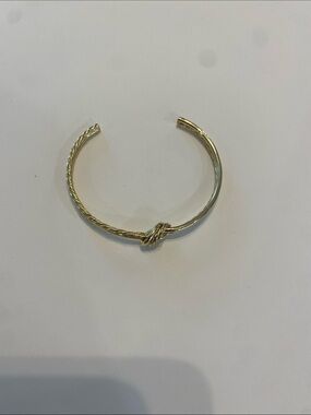 Gold Knot Open Cuff Bracelet - Women Jewelry